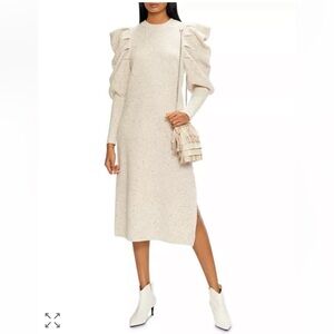 Ted Baker Puff Sleeve Sweater Dress - Size 3/Medium